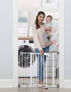 lot 30294 image: Regalo Easy Step 38.5-Inch Extra Wide Walk Thru Baby Gate, Includes 6-Inch Extension Kit, 4 Pack Pressure Mount Kit, 4 Pack Wall Cups and Mounting Kit