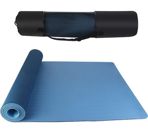 lot 40804 image: ECPURCHASE Yoga Mat with Carrying String Bag, Extra 6mm(14) Thickness Dual Texture Design Non Slip Exercise & Fitness Mat for All Types of Yoga, Pilates and Floor Workouts