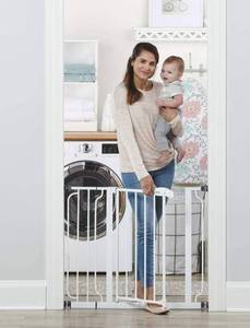 lot 30311 image: Regalo Easy Step 38.5-Inch Extra Wide Walk Thru Baby Gate, Includes 6-Inch Extension Kit, 4 Pack Pressure Mount Kit, 4 Pack Wall Cups and Mounting Kit