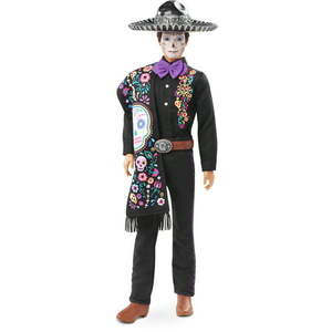 lot 152 image: Barbie 2021 Dia De Muertos 2021 Ken Doll (12-in) Wearing Embroidered Shirt & Serape