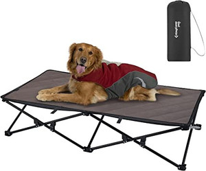 lot 171 image: KINGCAMP Stable Folding Elevated Pet Bed Portable Cooling Raised Dog Bed Pet Cot for Dogs Washable Mesh Travel Camping Dog Bed Outdoor, Small, Medium, Large