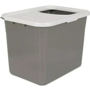 lot 201 image: Petmate Top Entry Litter Cat Litter Box With Filter Lid To Clean Paws