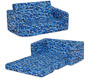 lot 205 image: Delta Children Cozee Flip-Out Sofa - Blue Camo