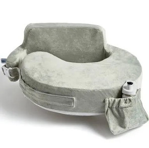 lot 212 image: My Brest Friend Super Deluxe Nursing Pillow for Breastfeeding and Bottlefeeding with Lumbar Support, Convenient Pocket and Removable Slipcover, Platinum