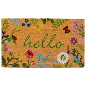 lot 225 image: Floral Hello Doormat