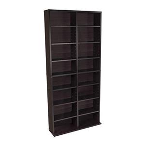 lot 235 image: Atlantic Oskar Media Storage Cabinet �� Organize & protect optical media, holds up to 464 CD, or 228 DVD, or 276 BDVideo Games, 12 Adjustable & 4 fixed shelves PN 38435719 in Espresso