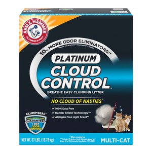 lot 301 image: ARM & HAMMER Cloud Control Platinum Clumping Cat Litter 37LB
