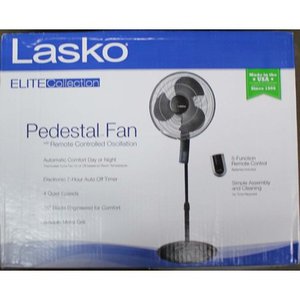 lot 302 image: Lasko Oscillating 16�� Adjustable Pedestal Fan (S16612)
