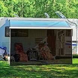 lot 321 image: RVINGPRO RV Awning Shade Screen 8x 153 RV Awning Sun Shade Kit Black Mesh Sun Blocker Provide Shade and Privacy for Camper Trailer Van