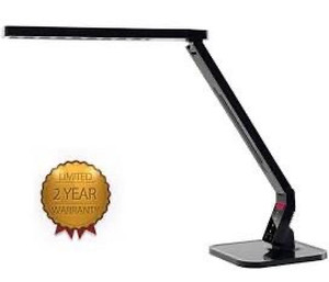 lot 328 image: Softech - Natural Light Smart LED Lamp with Tilting Head -Black (4 Lighting Modes, 5-Level Dimmer, Touch-Sensitive Control Panel, 1-Hour Auto Timer, USB Charging Port 5V1.5A, Mobile Device Charger)