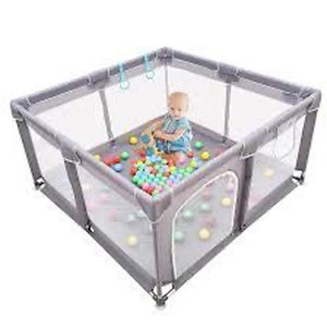 lot 334 image: Baby Playpen , Baby Playard, Playpen for Babies with Gate ,LIAMST Indoor & Outdoor Playard for Kids Activity Center��LIAMST Sturdy Safety Play Yard with Soft Breathable Mesh