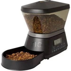 lot 337 image: Gamma2 Nano Automatic Cat Feeder & Dog Feeder  Unique Jam Proof Pet Food Dispenser  Airtight Freshness Seal Features 6 Preprogrammed Mealtimes or Customize Your Own  7.5 Pound Capacity