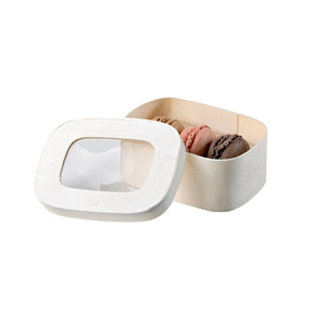 lot 346 image: PacknWood 210MACINS3 Small Rectangular Macaron Insert 3 Macarons - 3.6 x 2.6 X0.7 In, Pack Of 300
