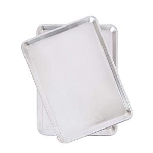 lot 2609 image: Nordic Ware Natural Aluminum Commercial Bakers Half Sheet, 2-Pack, Silver