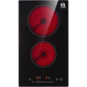 lot 2641 image: 20 Inch Dual 2 burners Electric Ceramic Cooktop, Drop-in Electric Ceramic Cookware, Household Electric Ceramic Stove