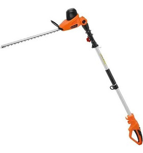 lot 2734 image: GARCARE 2 in 1 Electric Pole Hedge Trimmer, Power Hedge Trimmer with 20 inch Dual-Action Laser Cut & Adjustable Cutting Head, 4.8Amp, 600W, Corded