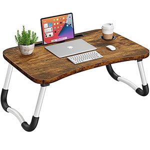lot 2764 image: Laptop Bed Desk Lap Tray Large Portable Foldable laptray Computer bedtray Table for Writing Reading Eating Breakfast XXL lapdesk on Low Sitting Floor or Adult Laying Couch