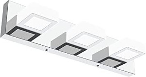 lot 2767 image: Ralbay Modern LED Vanity Light 3 Light Acrylic Stainless Steel for Bathroom Vanity Lighting Fixtures Cool White 6000K