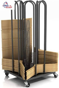 lot 2772 image: VOGUSLAND Hanger Organizer Stacker,4 in 1 Hanger Rack Stand with Swivel Caster Wheels for Laundry Room, Retail Store (Black, 1)