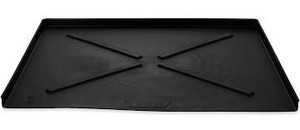 lot 2778 image: Camco 20.5-Inches x 24-Inches Dishwasher Drain Pan, Black - Protects Your Floor, Cabinets and Walls from Leaking Dishwashers - Directs Water to The Front for Easy Leak Identification (20602)
