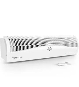 lot 2821 image: Vornado TRANSOM Window Fan with 4 Speeds, Remote Control, Reversible Exhaust Mode, Weather Resistant Case, Whole Room, Ice White