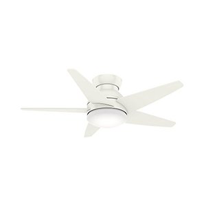 lot 2835 image: Casablanca Fan Company 59350 44 Isotope Ceiling Fan with Light with Wall Control, Small, Fresh White