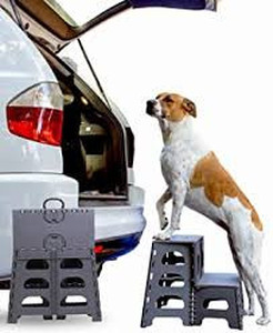 lot 3417 image: Medium and Small Doggies - Indoor Outdoor Pet Stairs Ideal for High Bed, Car