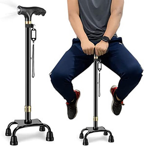 lot 3424 image: ispuoocti Cane with LED Light,Walking Cane for Men & Women,Walking Sticks for Seniors,Telescopic Non-Slip Cane,Stable and Portable,Cane with 10 Adjustment Heights,with Travel Bag
