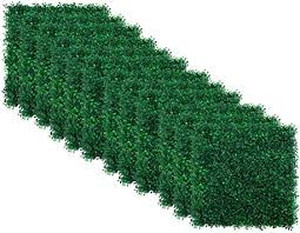 lot 3429 image: CREATIVE SPACE Grass Wall Panels Backdrop 12 PCS 20 x 20 Inch Boxwood Panels ...