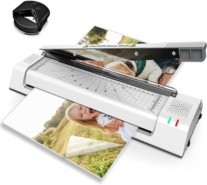lot 3524 image: A3 Laminator Machine, Thermal Cold Laminating Machine, 4 in1 Laminator with ABS Function, Corner Rounder, Cutter, Bubble Free Laminator with 16 Laminating Pouches