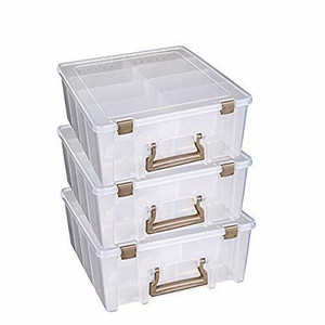 lot 3538 image: Artbin Super Satchel Double Deep Bundle 3 Pack Craft Storage Bead Storage Art Storage 6990ZZ