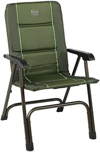 lot 4305 image: TIMBER RIDGE Portable Full Padded Camping Folding Chair for Outdoor with Carry Bag and High Back