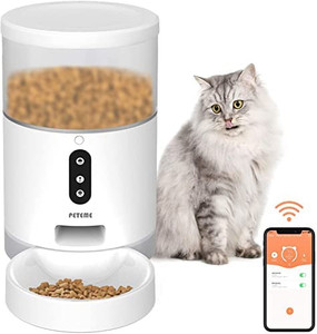 lot 4422 image: Peteme Automatic Cat Feeder, 4L Portion Control Smart Pet Feeder with APP Control