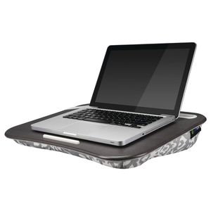 lot 4426 image: Designer Lap Desk - Gray Damask (Fits up to 17.3 Laptop)