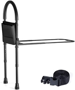 lot 4504 image: Bed Assist Rail with Adjustable Heights - Bed Assist bar with Storage Pocket