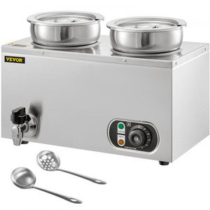 lot 4509 image: VEVOR 110V Commercial Soup Warmer 14.8 Qt Capacity, 500W Electric Food Warmer