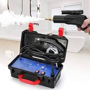 lot 4611 image: Hapyvergo High Pressure Steam Cleaner, 1700W Handheld High Temp Portable Cleaning Machine, Tankless and Heavy Duty for Home Use Grout Tile Car Detailing Kitchen Bathroom