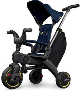 lot 4628 image: Doona Infant Car Seat & Latch Base - Car Seat to Stroller in Seconds - Royal Blue