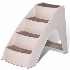 lot 4700 image: PetSafe CozyUp Pet Steps for Dogs & Cats, Carpeted, Durable, 20 in Tall, White