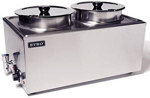 lot 4716 image: Sybo Zck165bt-4 Commercial Grade Stainless Steel Bain Marie Buffet Food Warmer