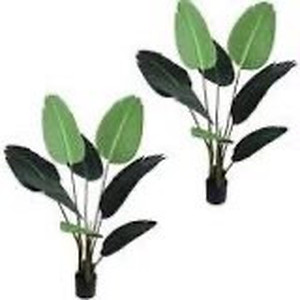 lot 4806 image: 4 Artificial Bird of Paradise Plants Faux Tree Indoor Decor Artificial Plants for Home & Office 2Pack