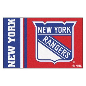 lot 4812 image: New York Rangers Uniform Starter Rug 19x30