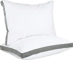 lot 4819 image: Utopia Bedding Bed Pillows for Sleeping, Queen Size, Set of 2, Cooling Hotel Quality, Gusseted Pillow for Back, Stomach or Side Sleepers (Grey)