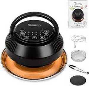 lot 4917 image: MICHELANGELO Air Fryer Lid for Pressure Cooker 6 Quart & 8 Quart, 8 In 1 Air Fryer Lid for Instant Pot, Pressure Cooker, Turn Your Electric Pressure Cooker into Air Fryer, 8 Presets and 95% Less Oil