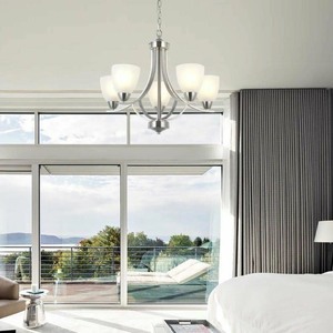 lot 4931 image: Vinluz 3 Light Contemporary Chandeliers Modern Light Fixtures Ceiling Hanging Pendant