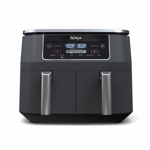 lot 4935 image: Ninja - Foodi 6-in-1 8-qt. 2-Basket Air Fryer with DualZone Technology - Dark Grey