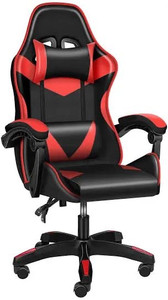 lot 415 image: Gaming Chair Racing Office Computer Ergonomic Video Game Chair Backrest and Seat Height Adjustable Swivel Recliner with Headrest and Lumbar Pillow Esports Chair, Black