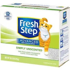 lot 428 image: Fresh Step Advanced Simply Unscented Clumping Cat Litter, Recommended by Vets 2 boxes