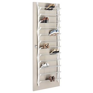 lot 610 image: Whitmor 6486-1746-WHT Over-The-Door Shoe Rack, 36-Pair, White