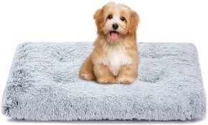 lot 613 image: Dog Bed Mat, Soft Plush Dog Bed,Washable Dog Cage Bed